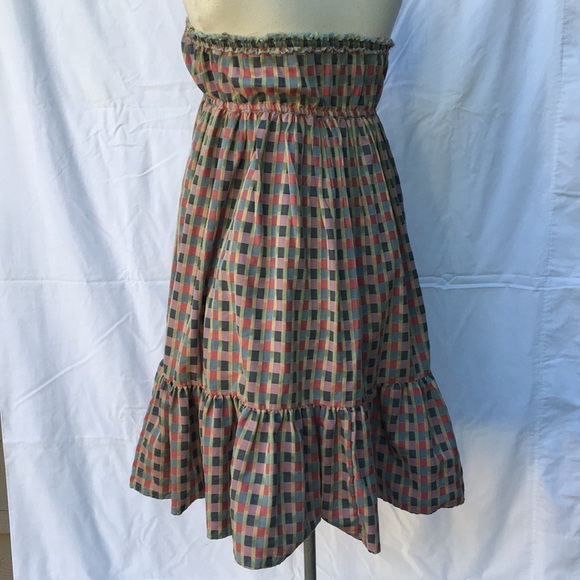 Strapless Checkered Dress - Picture 3 of 3